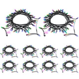 ALITOVE 12V 500pcs WS2811 Pixel Lights Addressable Programmable 328ft RGB LED Pixels String Light 12mm Diffused Dream Color Bullet Module Light Waterproof for Billboard House Halloween Christmas Decor