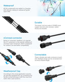 ALITOVE WS2811 12V RGB Pixel String Lights 8 inch Spacing 50LEDs Outdoor Programmable LED Pixels Light 12mm Diffused Digital Addressable Color Changing Bullet Modules with Waterproof Xconnector - ALITOVE-Add Vivid Color to Life