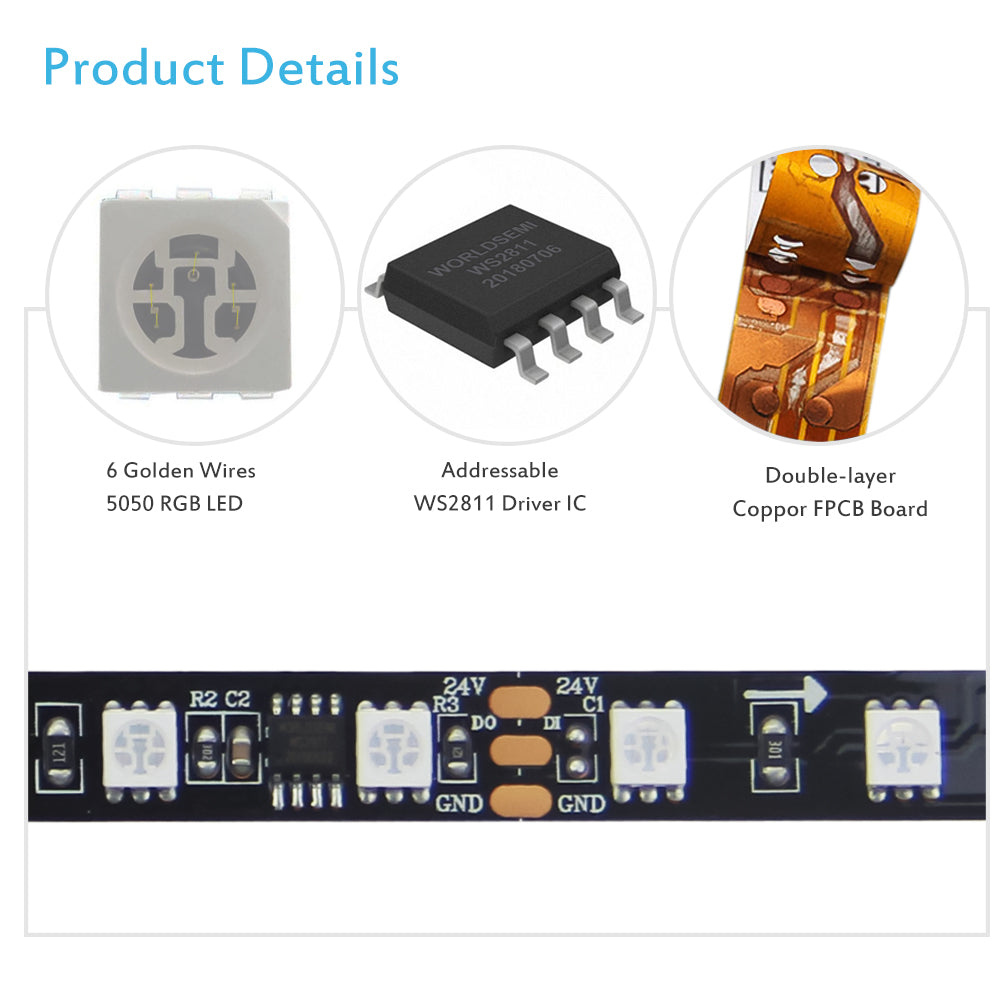 WS2811 RGB LED Strip