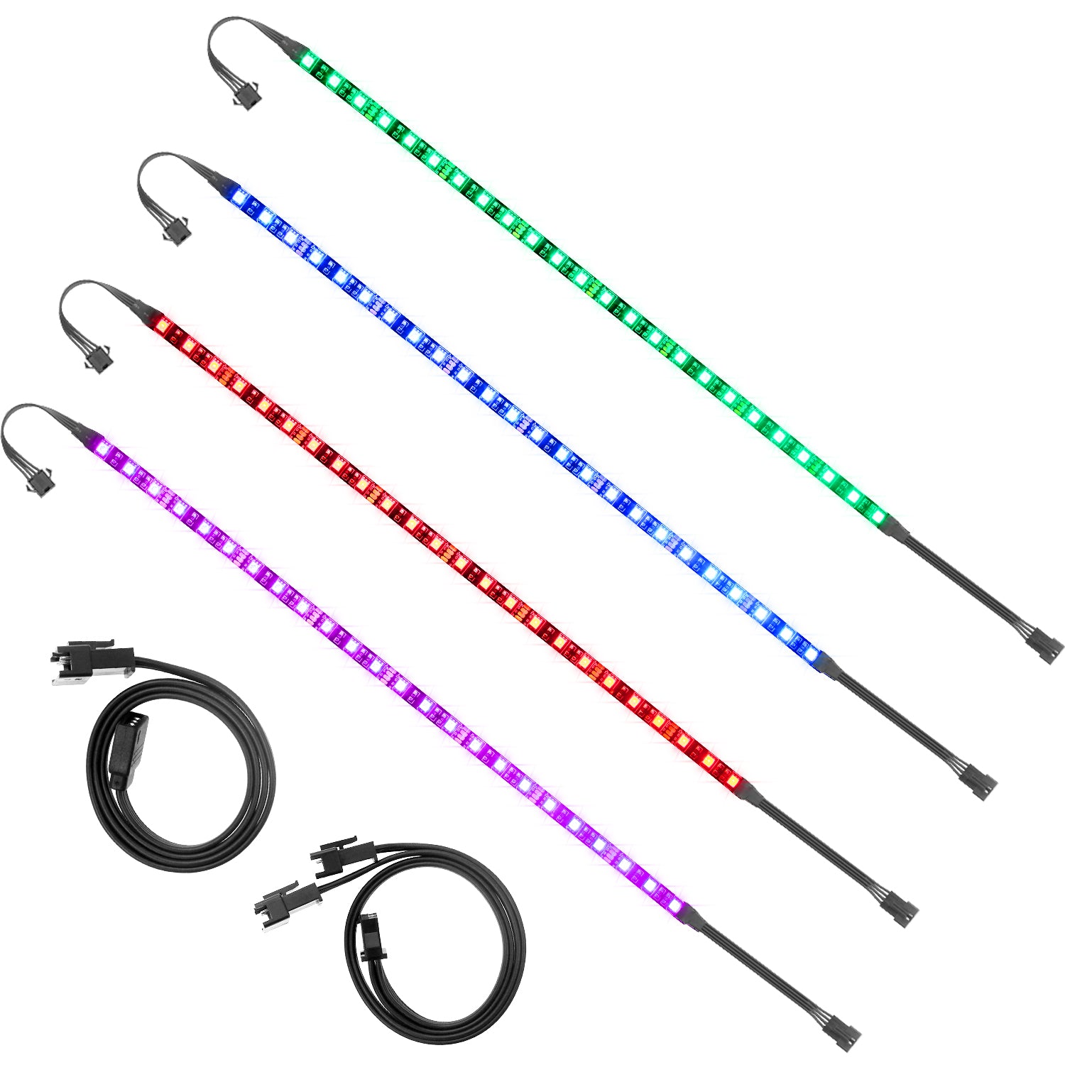 ALITOVE PC LED Strip for Motherboard - Magnetic RGB Case DIY Light Strip, 4 Pin Header, ASUS Aura Sync Gigabyte RGB Fusion MSI Mystic Light - ALITOVE-Add Vivid Color to Life