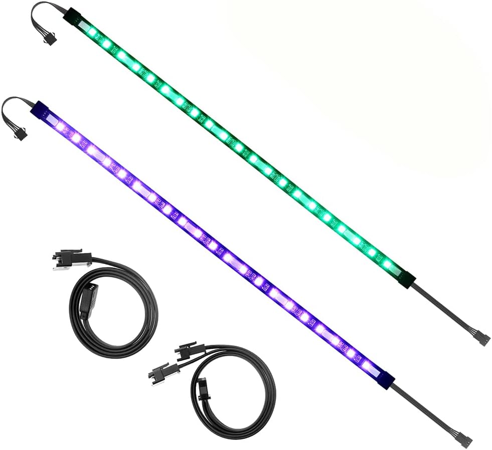 ALITOVE PC LED Strip for Motherboard - Magnetic RGB Case DIY Light Strip, 4 Pin Header, ASUS Aura Sync Gigabyte RGB Fusion MSI Mystic Light - ALITOVE-Add Vivid Color to Life