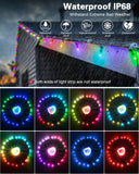 ALITOVE 12V 500pcs WS2811 Pixel Lights Addressable Programmable 328ft RGB LED Pixels String Light 12mm Diffused Dream Color Bullet Module Light Waterproof for Billboard House Halloween Christmas Decor