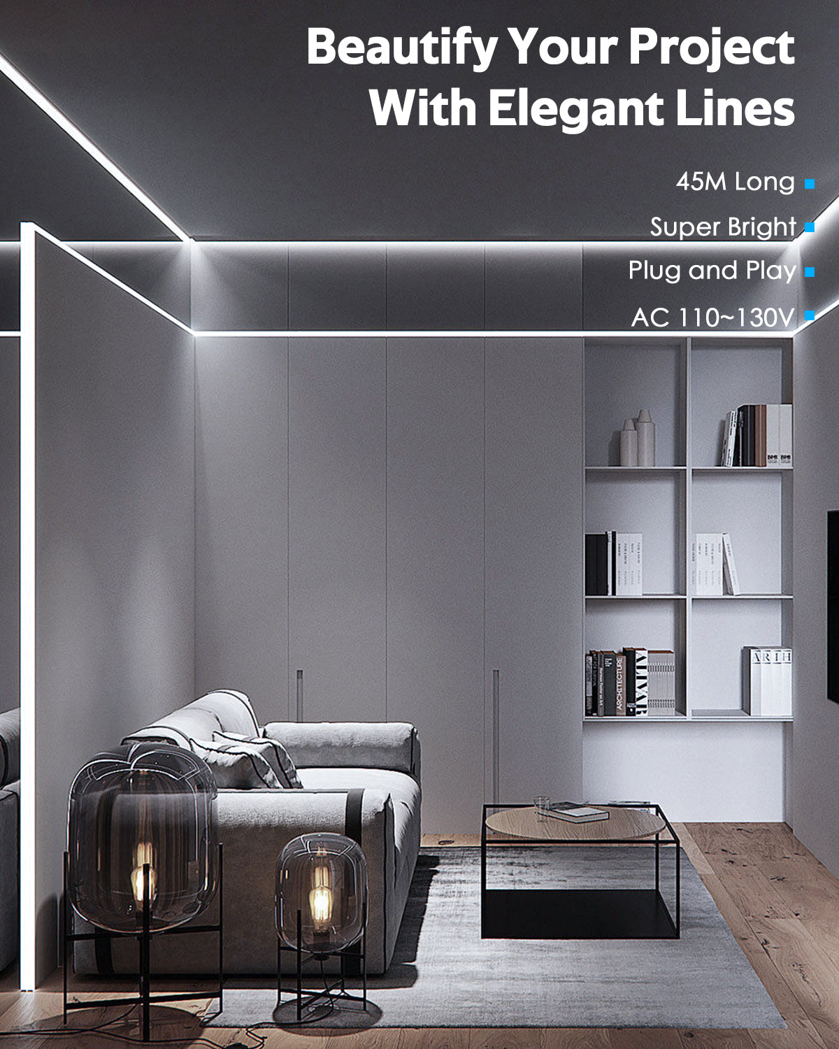 White Neon Rope Light