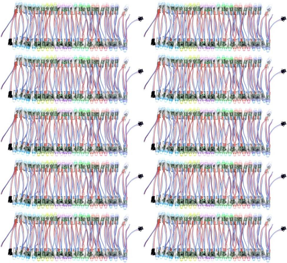 ALITOVE WS2811 12mm Diffused Digital RGB LED Pixel Modules - Set of 50, Waterproof for Vibrant Lighting Displays - ALITOVE-Add Vivid Color to Life