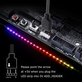 ALITOVE Addressable RGB PC LED Strip ARGB Magnetic PC Case Strip Light for ASUS Aura SYNC Gigabyte RGB Fusion MSI Mystic SYNC ASRock Polychrome RGB 3 pin 5V ADD Header Motherboard, 36cm 21 LED - ALITOVE-Add Vivid Color to Life