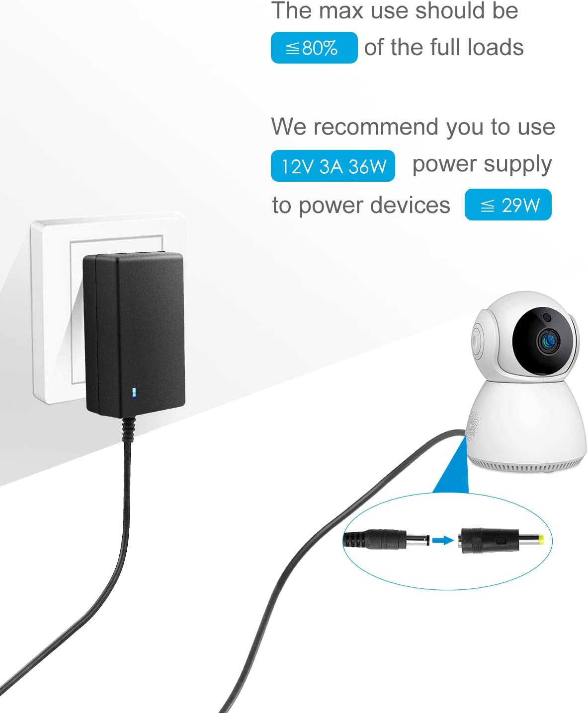 12V 3A Power Supply Adapter