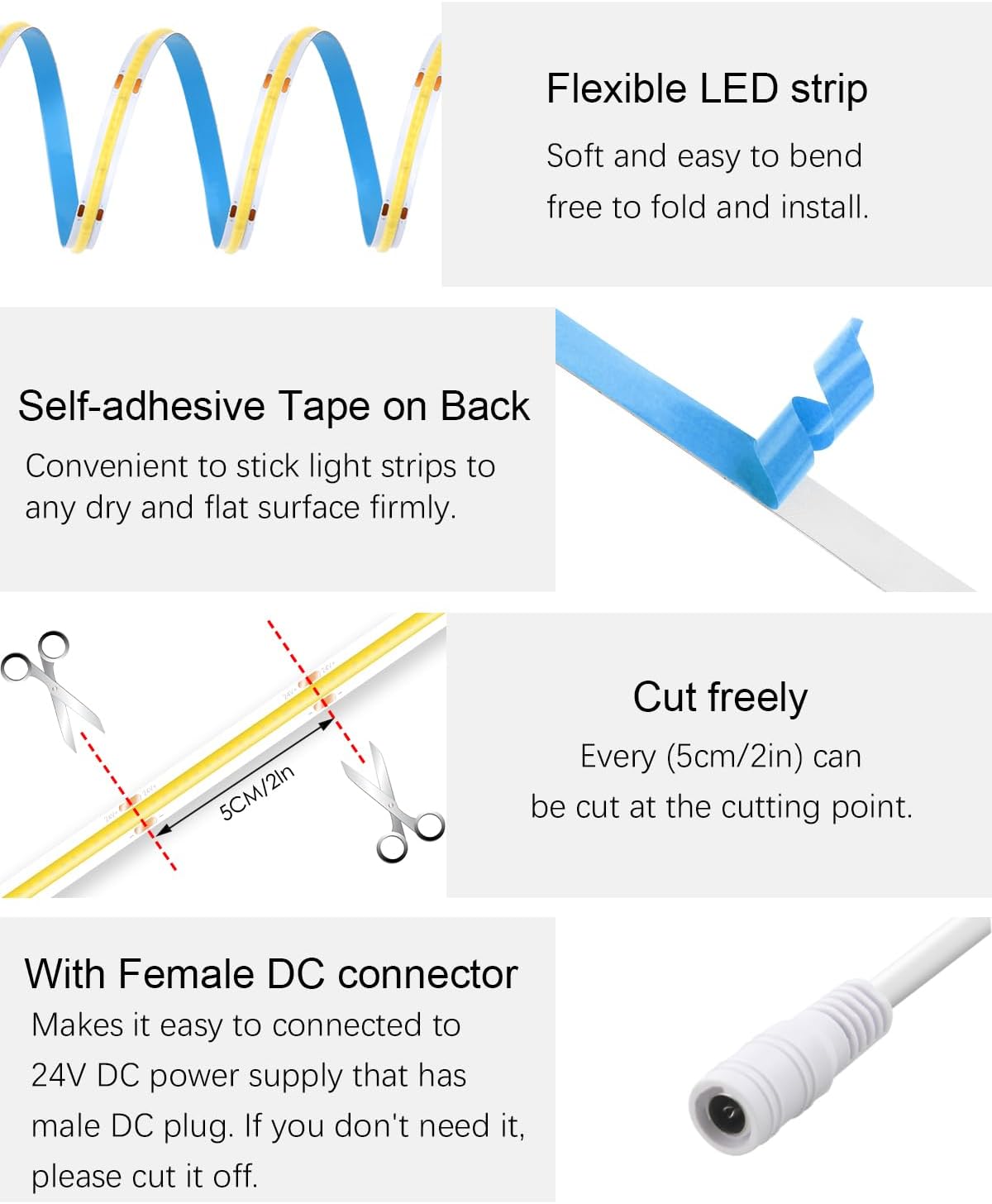 COB LED Flexible Strip Lights