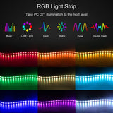 ALITOVE PC LED Strip for Motherboard - Magnetic RGB Case DIY Light Strip, 4 Pin Header, ASUS Aura Sync Gigabyte RGB Fusion MSI Mystic Light - ALITOVE-Add Vivid Color to Life