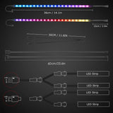 ALITOVE Addressable RGB PC LED Strip ARGB Magnetic PC Case Strip Light for ASUS Aura SYNC Gigabyte RGB Fusion MSI Mystic SYNC ASRock Polychrome RGB 3 pin 5V ADD Header Motherboard, 36cm 21 LED - ALITOVE-Add Vivid Color to Life