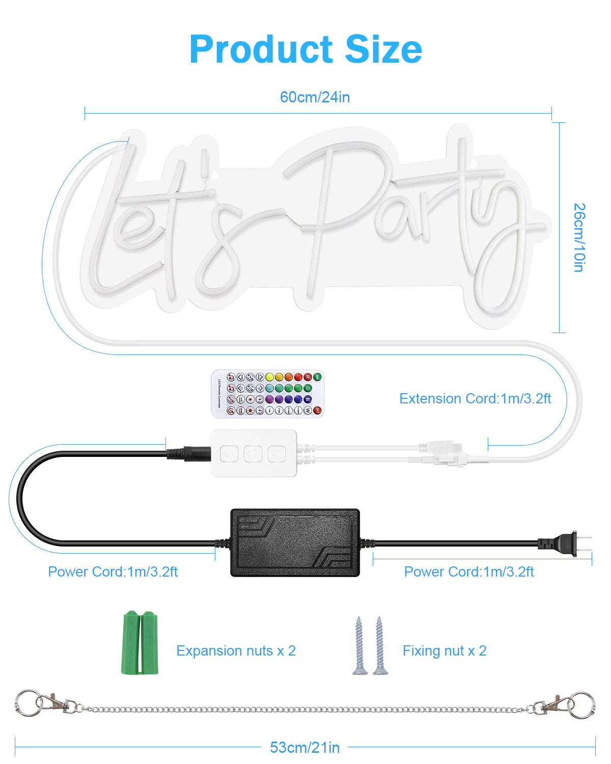 Lets Party Neon Sign