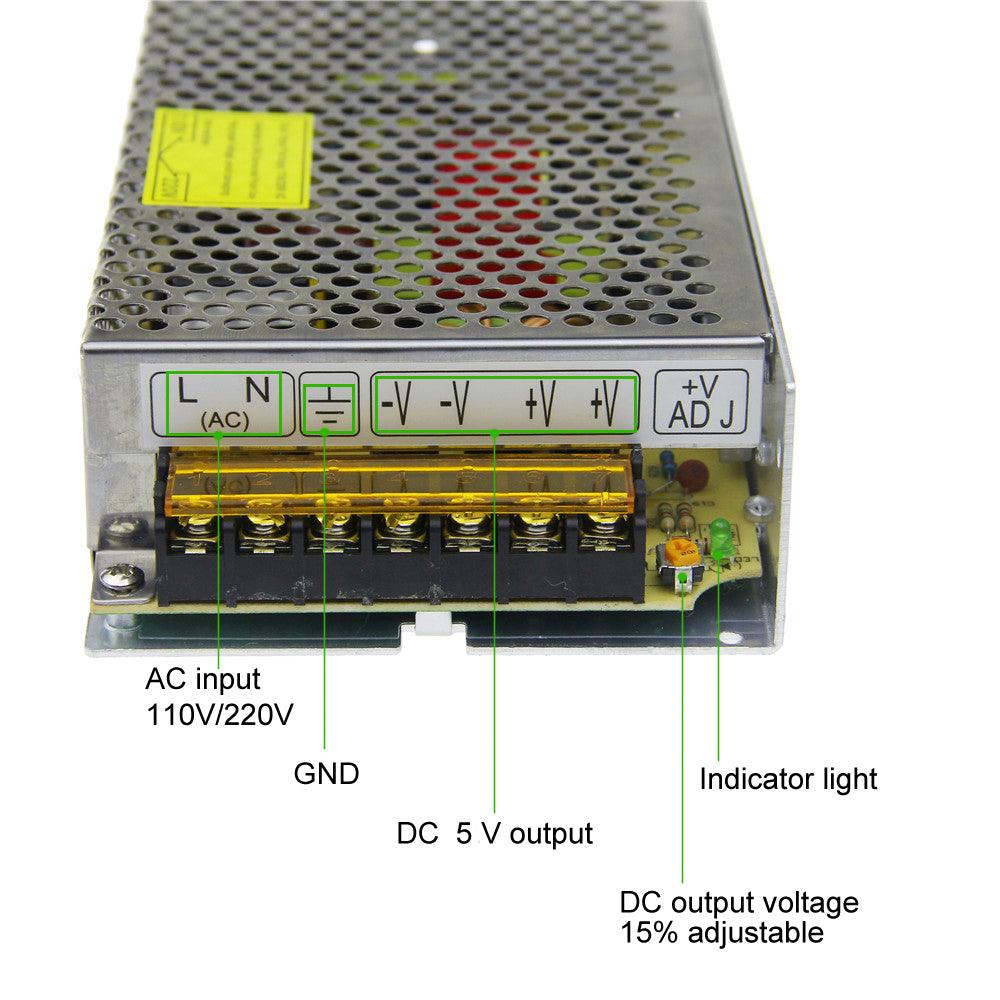 ALITOVE 5V 20A Power Supply - Efficient AC to DC Adapter for Various Applications - ALITOVE-Add Vivid Color to Life