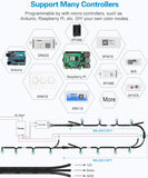 ALITOVE 50pcs 12V DC WS2811 LED Pixels - 12mm, Diffused Digital RGB Addressable, IP68 Waterproof - ALITOVE-Add Vivid Color to Life