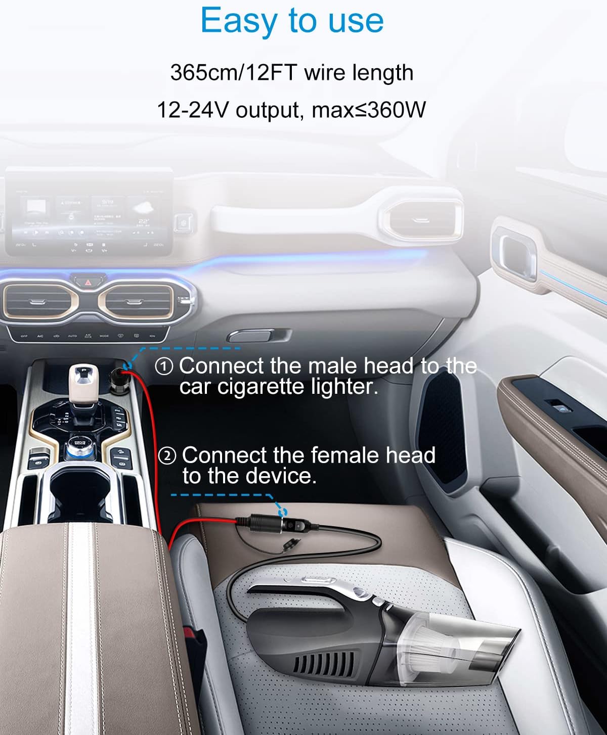 Cigarette Lighter Extension Cord