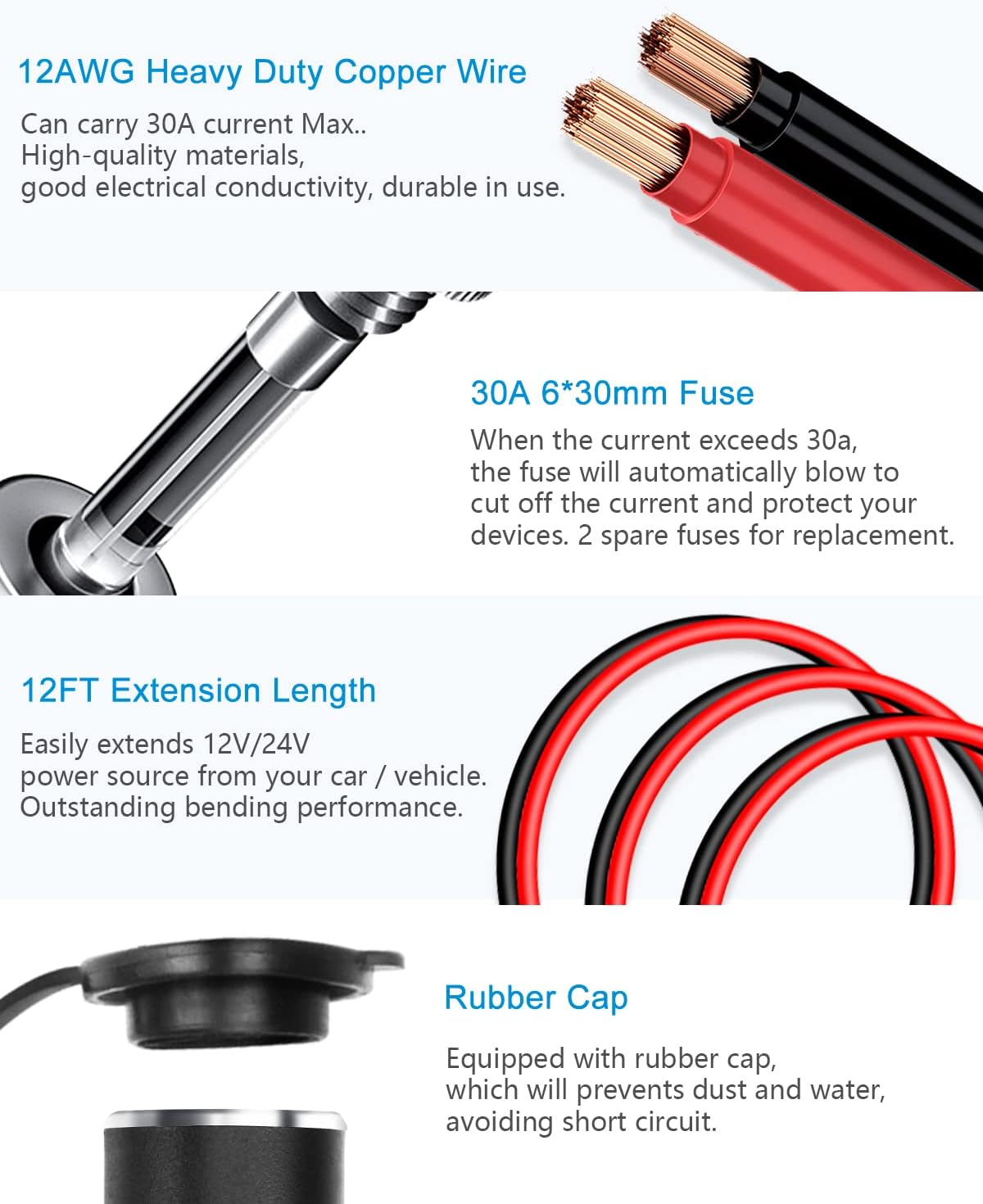 Cigarette Lighter Extension Cord