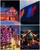 ALITOVE 12V 500pcs WS2811 Pixel Lights Addressable Programmable 328ft RGB LED Pixels String Light 12mm Diffused Dream Color Bullet Module Light Waterproof for Billboard House Halloween Christmas Decor