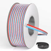 ALITOVE 98.4ft 18 Gauge Wire 3 Pin 3 Conductor Electrical Wire 18 AWG Tinned Copper Wire 18/3 LED Wire Extension Cable for RGB IC WS2812B LED Strip WS2811 Pixel Lights 5/12/24V DC Wiring - ALITOVE-Add Vivid Color to Life