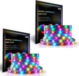 ALITOVE WS2812B LED Strip 16.4ft 150 LEDs Individually Addressable RGB LED Pixel Strip Lights 5050 SMD Dream Color Digital Programmable LED Lighting Waterproof IP67 Black PCB DC 5V for Decor Lighting - ALITOVE-Add Vivid Color to Life