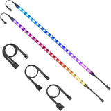 ALITOVE Addressable RGB PC LED Strip ARGB Magnetic PC Case Strip Light for ASUS Aura SYNC Gigabyte RGB Fusion MSI Mystic SYNC ASRock Polychrome RGB 3 pin 5V ADD Header Motherboard, 36cm 21 LED - ALITOVE-Add Vivid Color to Life