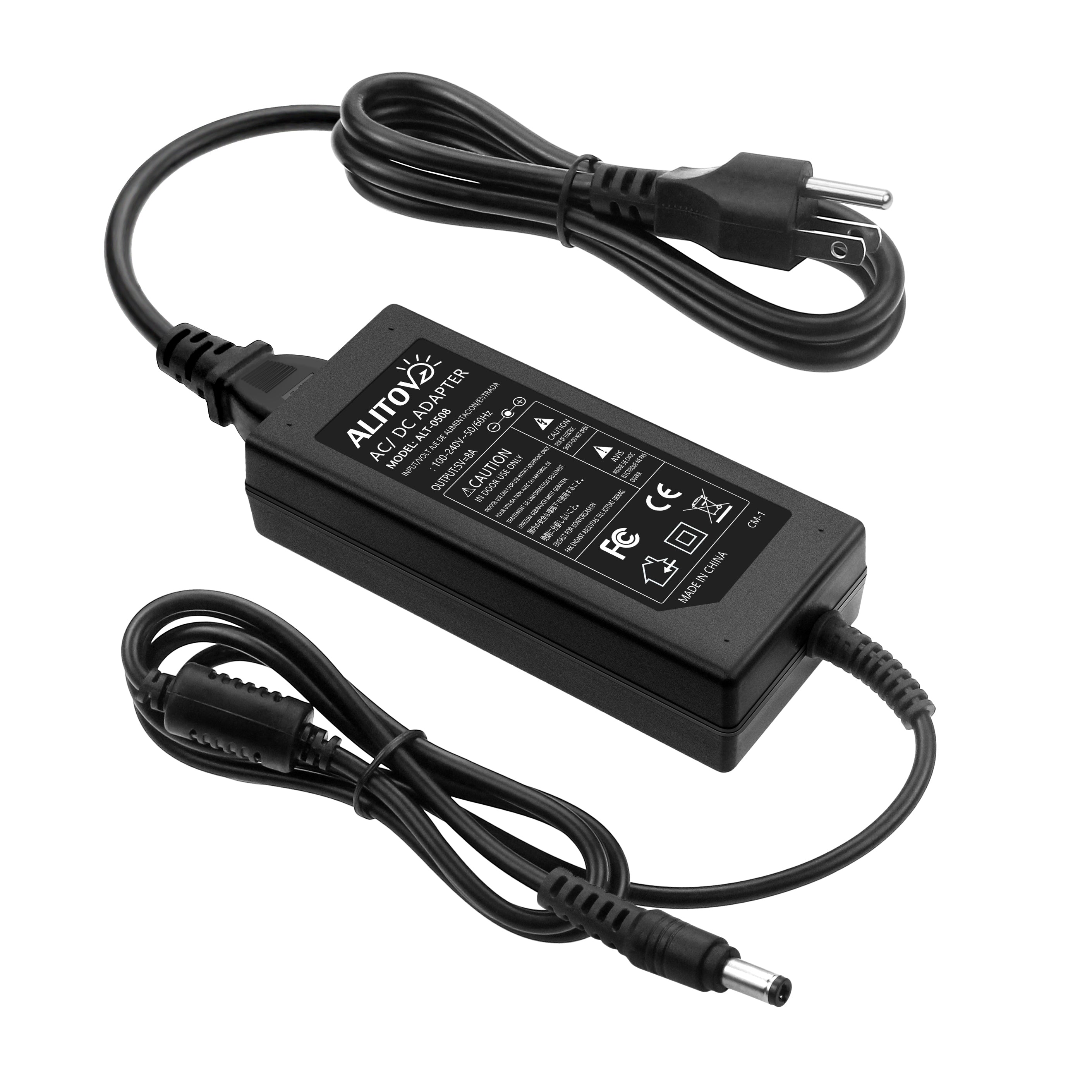 ALITOVE 5V 8A 40W AC to DC Adapter Power Supply Converter Transformer 5.5x2.5mm Plug AC 100V~240V Input for WS2812B WS2811 SK6812 LED Pixel Strip Light CCTV Camera Security System - ALITOVE-Add Vivid Color to Life