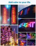 ALITOVE WS2811 12V RGB Pixel String Lights 8 inch Spacing 50LEDs Outdoor Programmable LED Pixels Light 12mm Diffused Digital Addressable Color Changing Bullet Modules with Waterproof Xconnector - ALITOVE-Add Vivid Color to Life