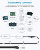 ALITOVE WS2811 12V RGB Pixel String Lights 8 inch Spacing 50LEDs Outdoor Programmable LED Pixels Light 12mm Diffused Digital Addressable Color Changing Bullet Modules with Waterproof Xconnector - ALITOVE-Add Vivid Color to Life