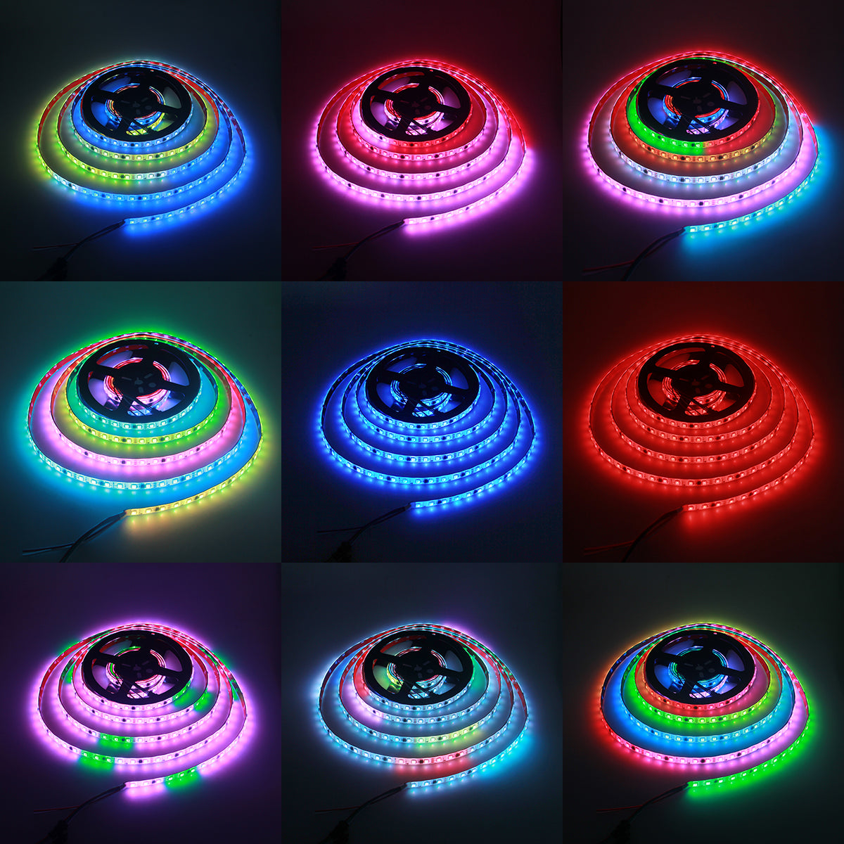 ALITOVE 16.4ft 300 LEDs WS2811 12V Addressable RGB LED Strip Lights with 3M VHB Heavy Duty Self-Adhesive Back - ALITOVE-Add Vivid Color to Life