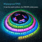 ALITOVE 16.4ft 300 LEDs WS2811 12V Addressable RGB LED Strip Lights with 3M VHB Heavy Duty Self-Adhesive Back - ALITOVE-Add Vivid Color to Life