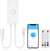 ALITOVE WS2811 Controller WS2812B Bluetooth Addressable LED Controller with RF Remote for WS2812 WS2813 SK6812 SM16703 RGB IC LED Strip Pixel Light DC5V-24V, DIY Color Effects, Music Sync, SP648E - ALITOVE-Add Vivid Color to Life