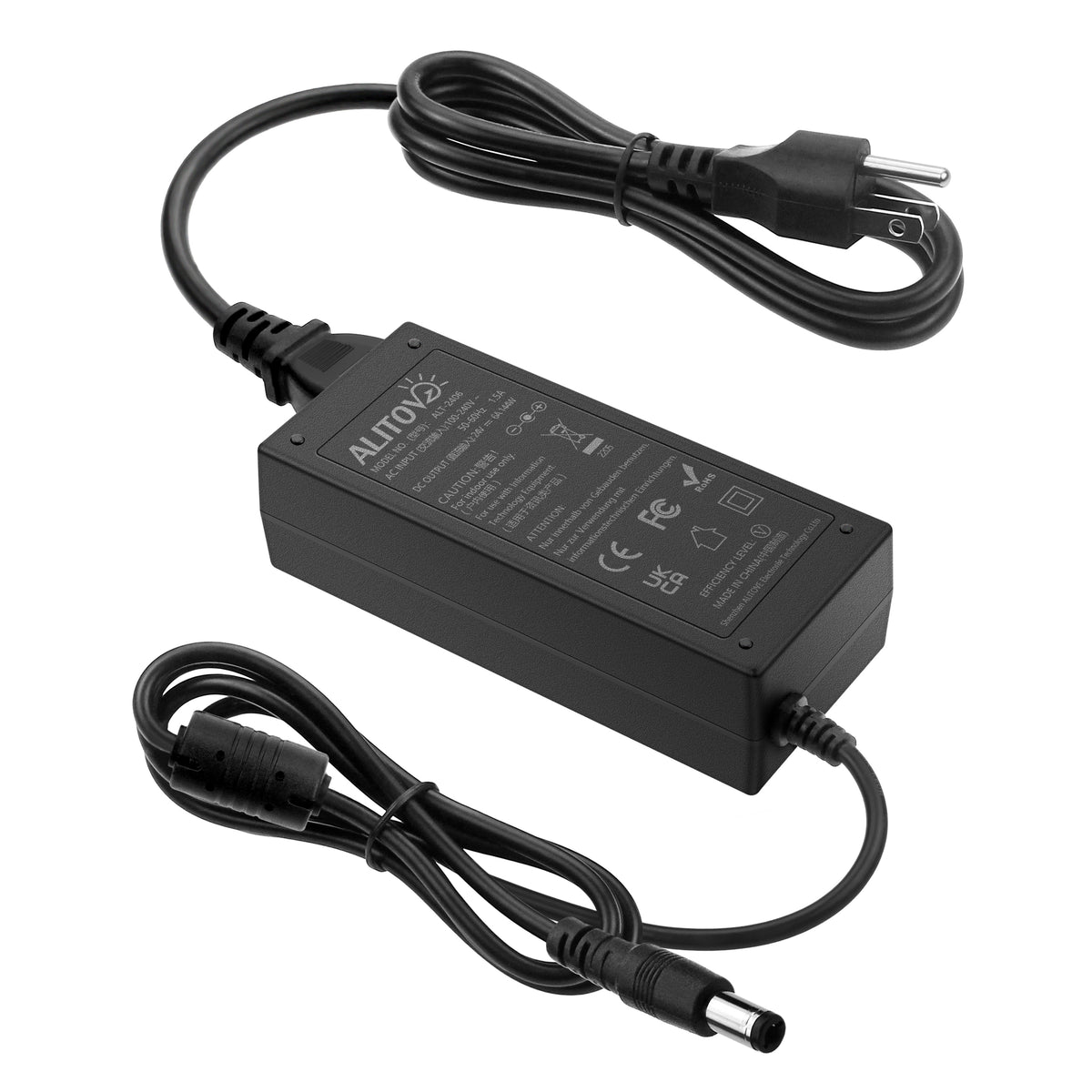 ALITOVE 24V 6A Power Adapter - Ideal Converter for LED Strip Lights CCTV Camera LCD Monitor Massage Chair