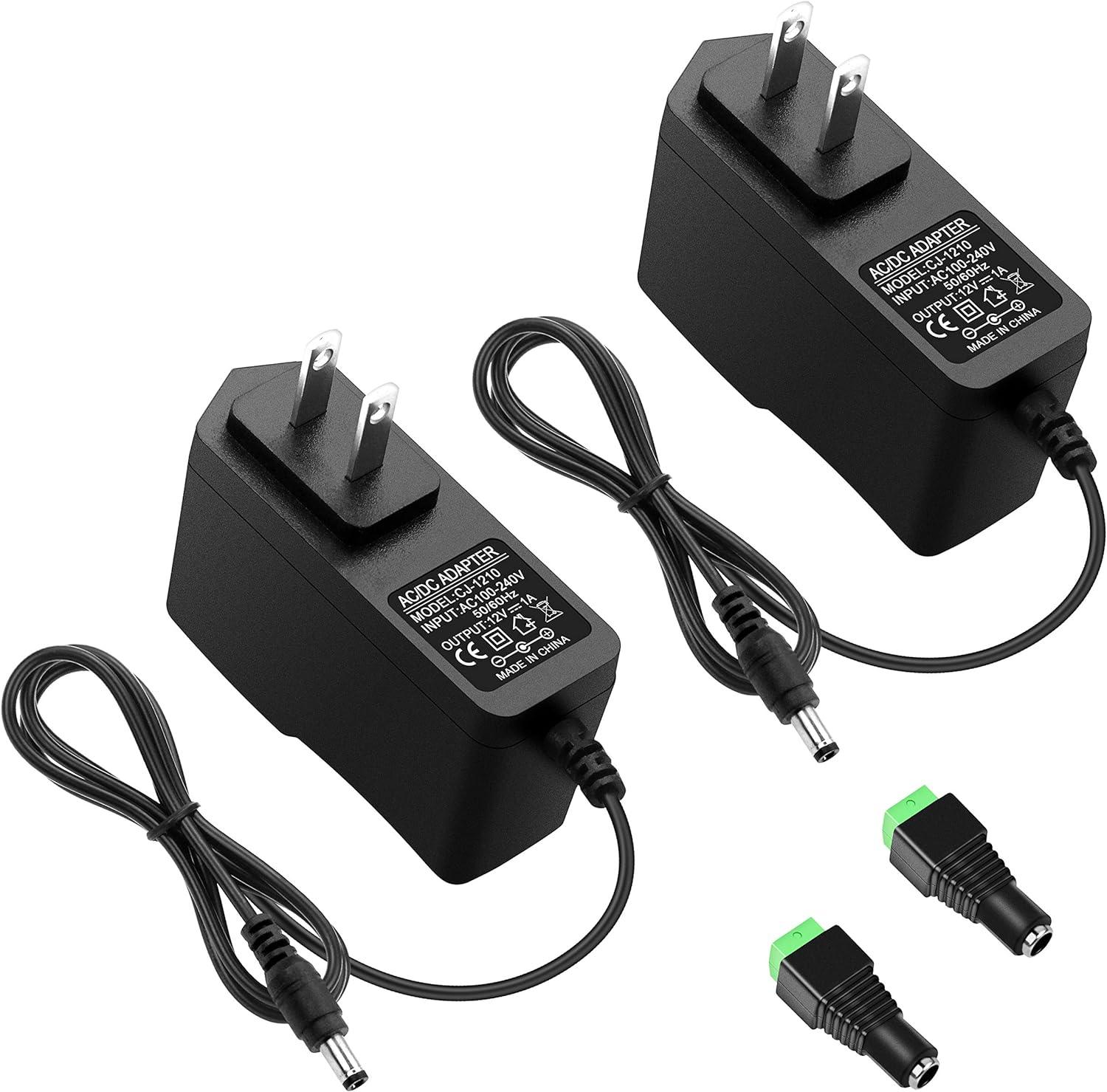 ALITOVE 12V 1A Power Adapter - Ideal for LED Strips and Surveillance Systems - ALITOVE-Add Vivid Color to Life