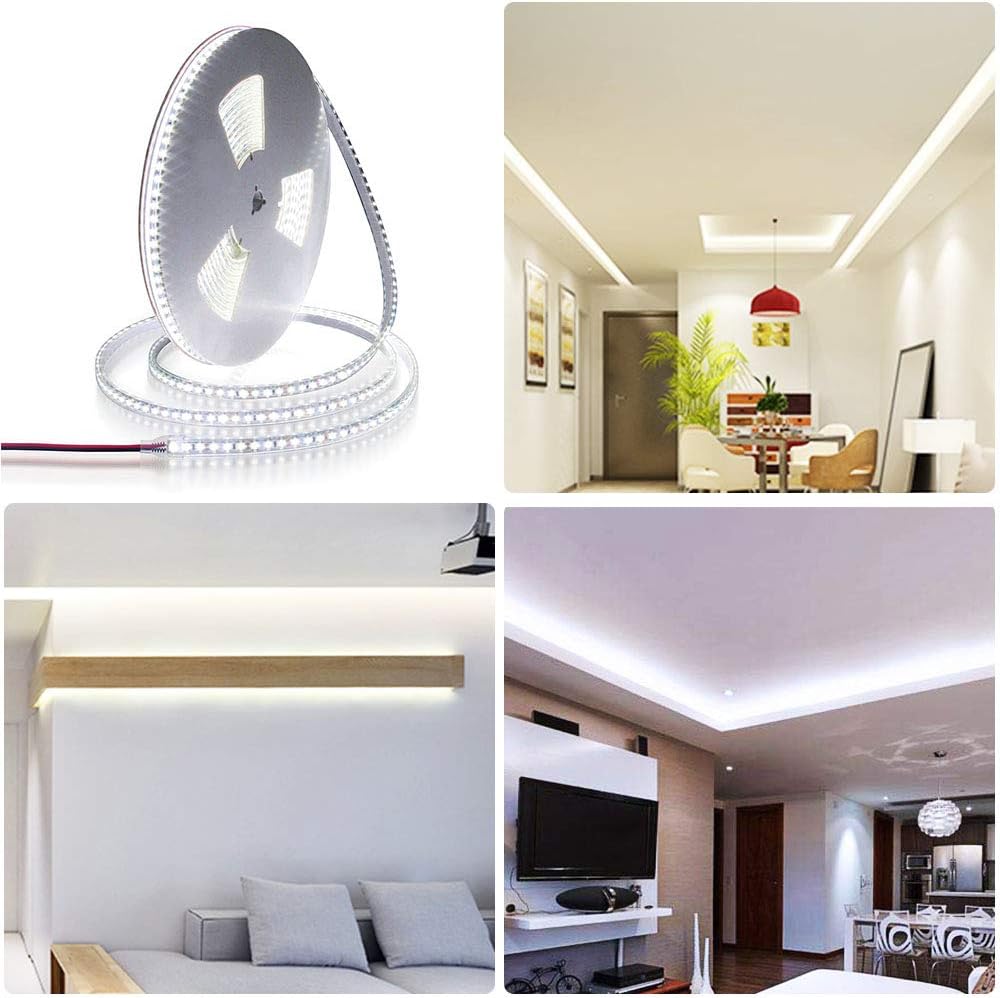 ALITOVE Daylight White LED Strip Lights - 32.8ft, 1200 LEDs, 6000K, Ultra-bright - ALITOVE-Add Vivid Color to Life