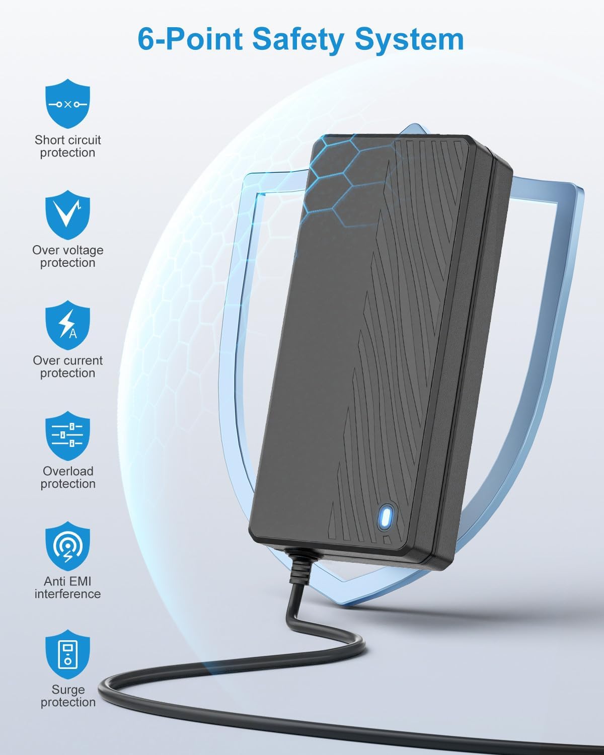 ALITOVE 5V 15A Power Supply Adapter for WS2812B LED Strip - High-Performance Lighting Solution