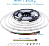 ALITOVE 12V WS2815 LED Strip Individually Addressable Dual Signal 4pin RGB LED Strip Lights Outdoor 150 Pixels 16.4ft Waterproof IP67, Replacement for WS2812B WS2811 SK6812(No Power & Controller) - ALITOVE-Add Vivid Color to Life
