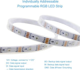 ALITOVE 12V WS2815 LED Strip Individually Addressable Dual Signal 4pin RGB LED Strip Lights Outdoor 150 Pixels 16.4ft Waterproof IP67, Replacement for WS2812B WS2811 SK6812(No Power & Controller) - ALITOVE-Add Vivid Color to Life