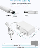 ALITOVE 5V 1A Universal AC/DC Adapter - 8 Tips, 100-240V Power Cord Converter, White - ALITOVE-Add Vivid Color to Life