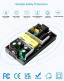 ALITOVE 12V 15A Power Supply DC 12 Volt 15amp 180W LED Driver Power Adapter AC to DC Converter 10A 5A Low Voltage Transformer 5.5x2.5 2.1mm Barrel for DC12V Device LED Light Printer Fan Pump Camera