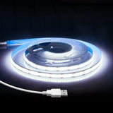 ALITOVE 5V COB LED Strip Light White 6000K CRI 85+ USB Powered Led Light Strip 3.28FT/1M 320LED Flexible Under Cabinet Tape Light for TV Backlight Bedroom Kitchen,Home DIY Lighting - ALITOVE-Add Vivid Color to Life