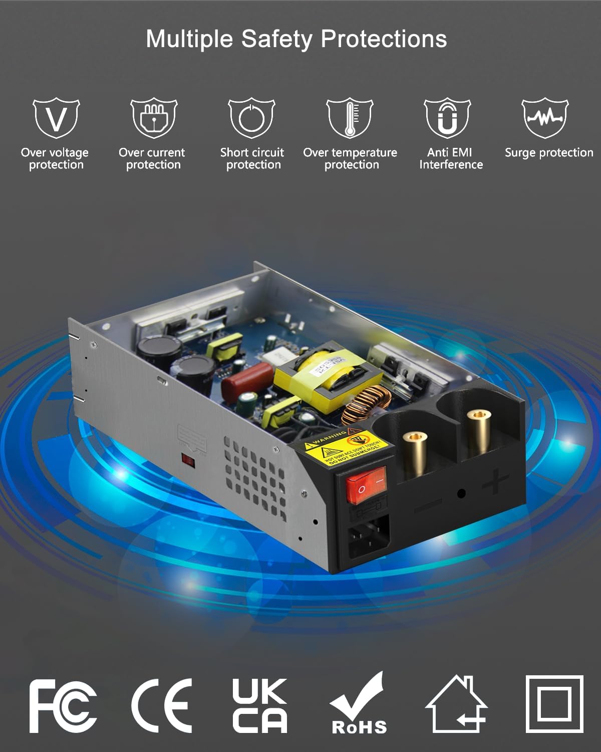 ALITOVE 12V Power Supply 83A 1000W 110V to 12V AC to DC Converter SMPS with Car Cigarette Lighter Adapter Switching Transformer for RV Pump LED Strip CCTV Car Vacuum Stereo Disel Heater - ALITOVE-Add Vivid Color to Life