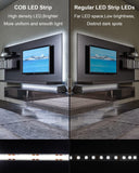 ALITOVE 5V COB LED Strip Light White 6000K CRI 85+ USB Powered Led Light Strip 3.28FT/1M 320LED Flexible Under Cabinet Tape Light for TV Backlight Bedroom Kitchen,Home DIY Lighting - ALITOVE-Add Vivid Color to Life