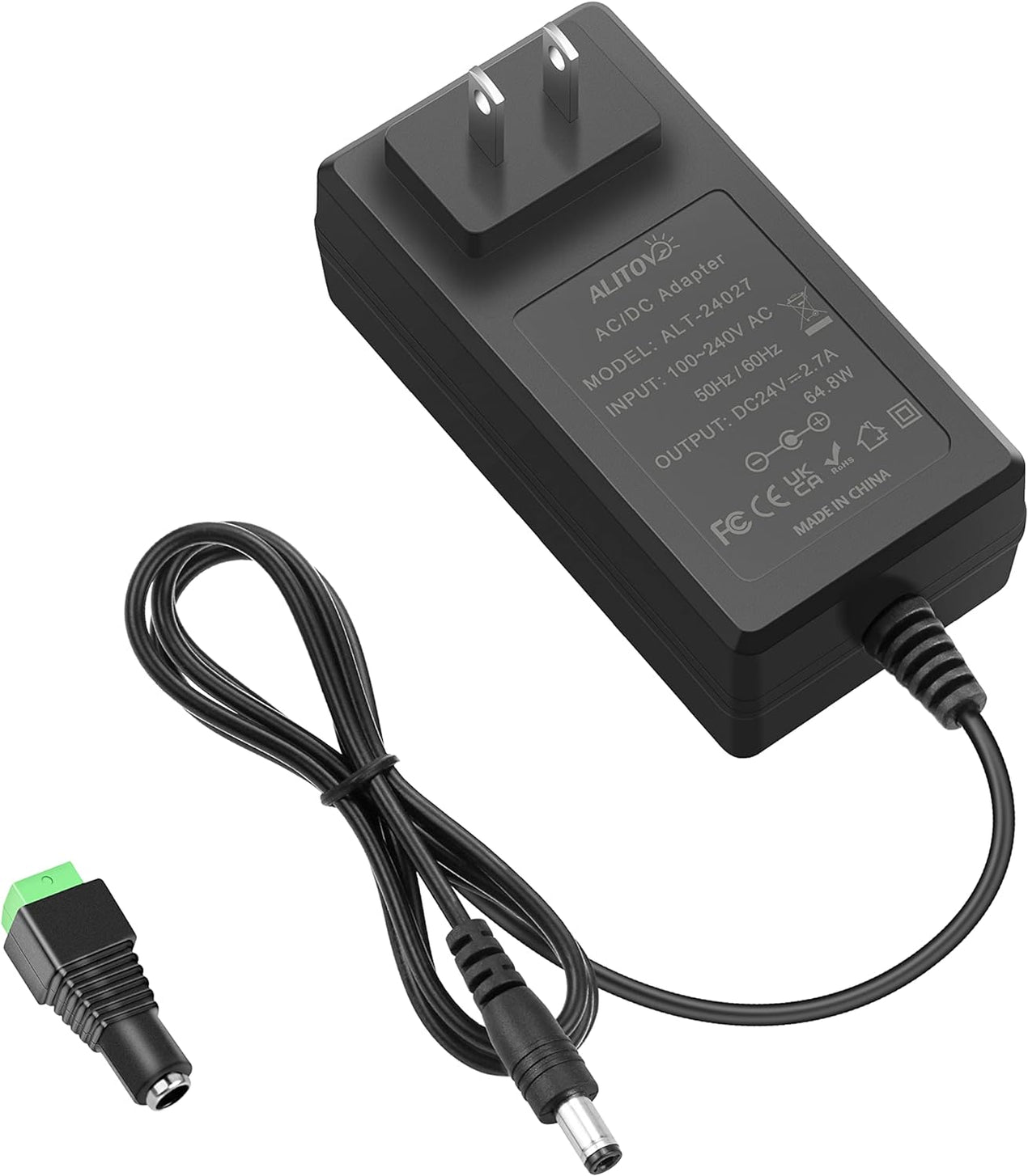 Security-01 AC To DC 24V 1.5A Power Supply, Plug UK 5.5 X 2.1 With Selectable 5.5 X 2.5 - View #2