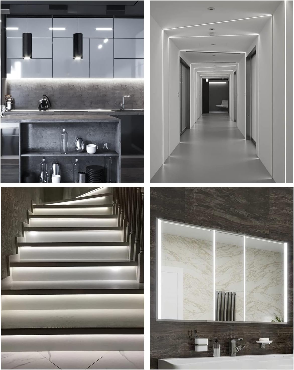 ALITOVE 5V COB LED Strip Light White 6000K CRI 85+ USB Powered Led Light Strip 3.28FT/1M 320LED Flexible Under Cabinet Tape Light for TV Backlight Bedroom Kitchen,Home DIY Lighting - ALITOVE-Add Vivid Color to Life