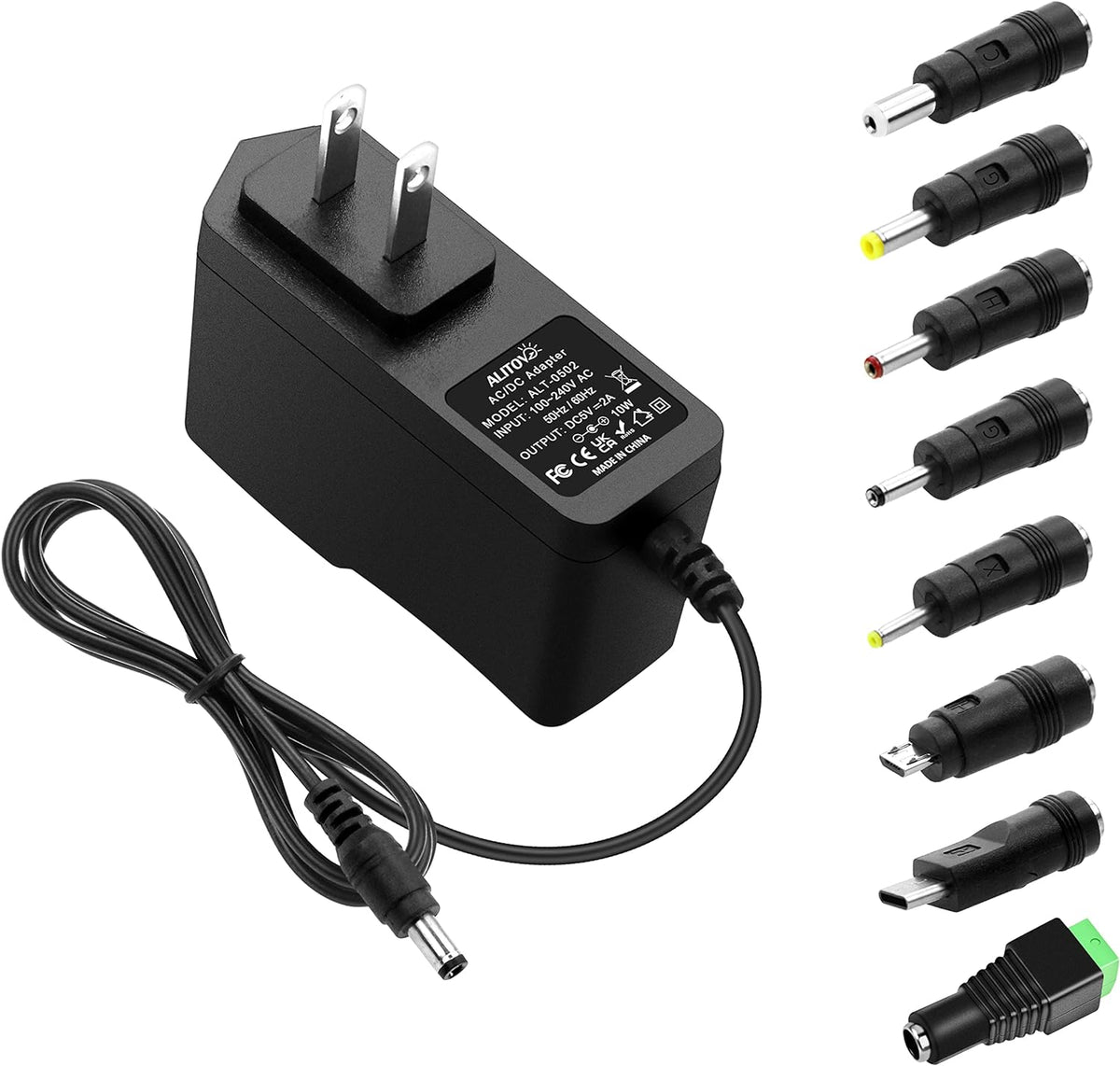 ALITOVE 5V 2A Power Adapter - 5V Power Supply with Tips - ALITOVE-Add Vivid Color to Life