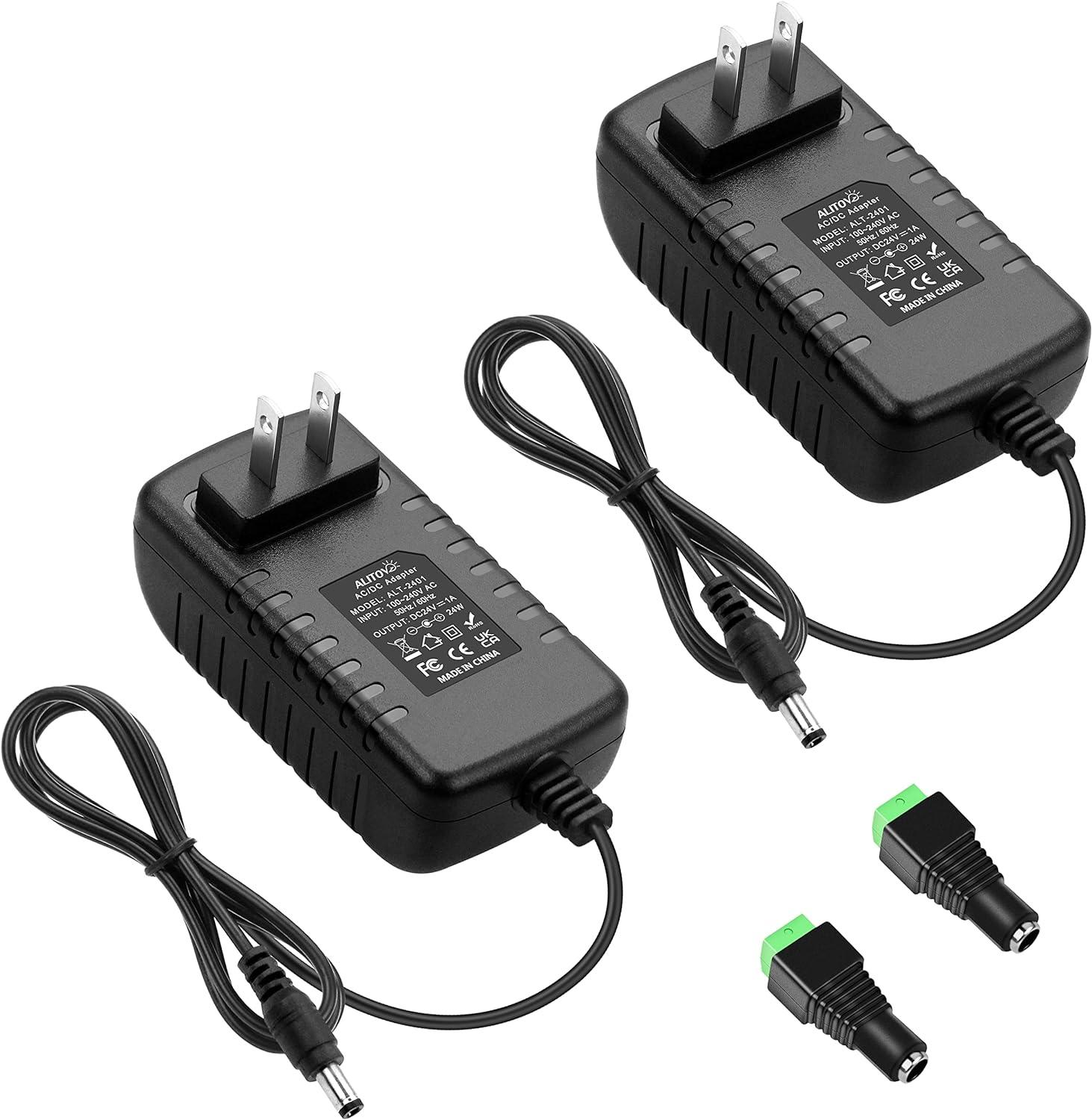 ALITOVE 24V 1A Power Adapter - Ideal for LED Strip Lights and Small Devices - ALITOVE-Add Vivid Color to Life