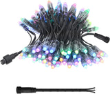 ALITOVE WS2811 12V LED Pixels 100pcs Addressable RGB LED String Lights 12mm Diffused Digital Dream Color Programmable LED Bullet Module Light Waterproof IP68 with 3pin Weatherproof ALT-Connector - ALITOVE-Add Vivid Color to Life